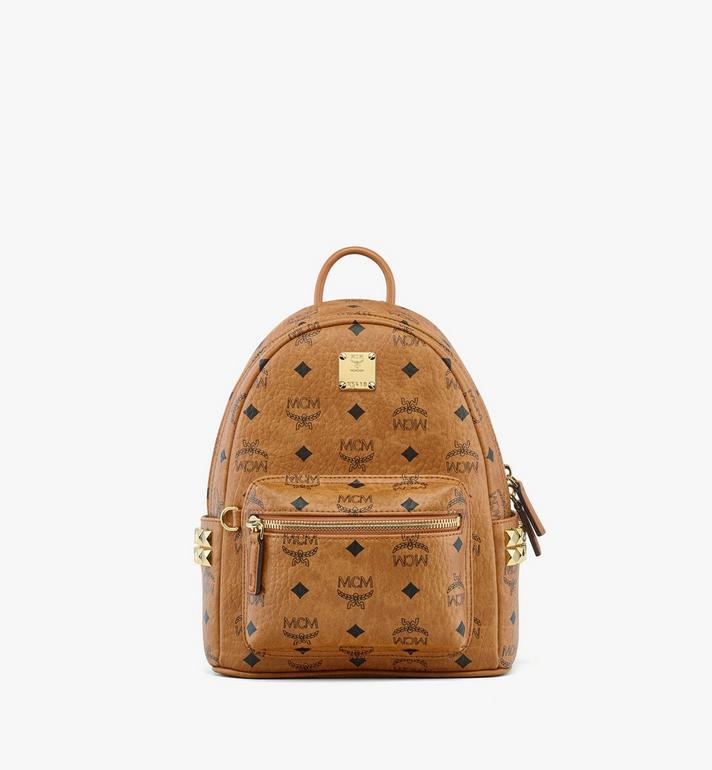 Mini Stark Side Studs Backpack in Visetos コニャック | MCM ®JP