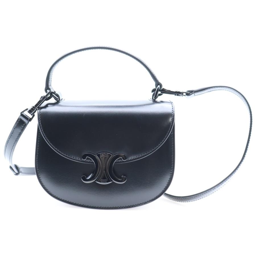 CELINE（セリーヌ） ミニ ブザス クレア カーフスキン バッグ ブラック