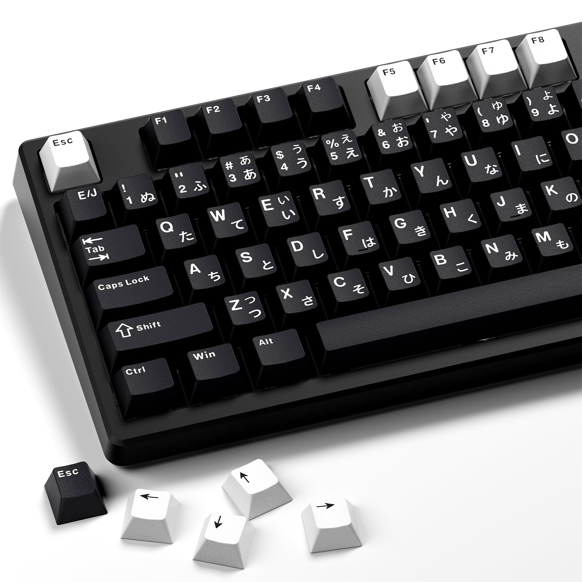 Amazon.com: XVX Black Japanese Keycaps, Double Shot PBT Keycap Set