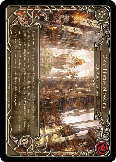 EN】【1st】【Cold Foil】[Light] Great Library of Solana [F