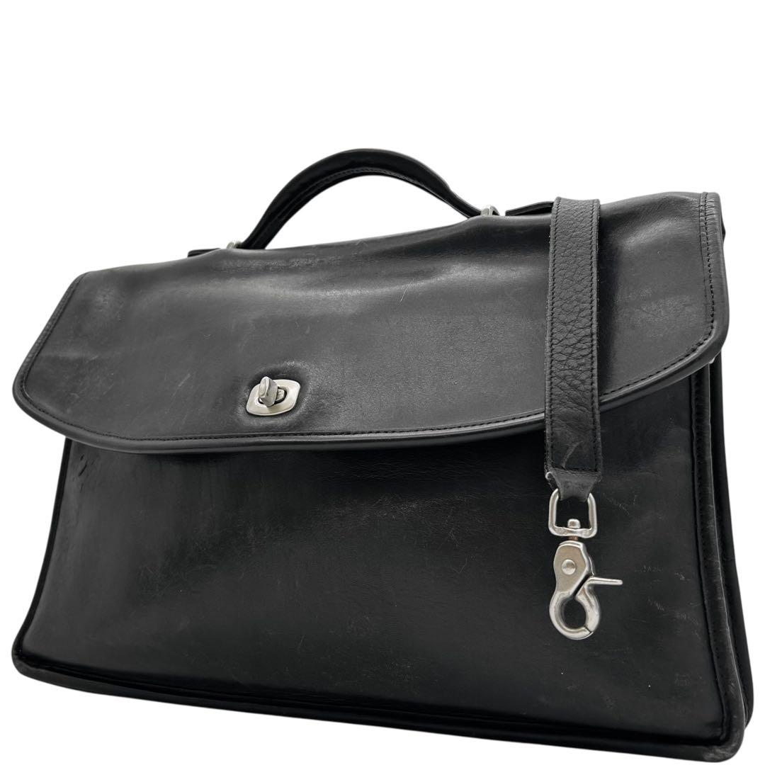 Old Coach Business Bag Shoulder 2way A4◎ 美品✨coach オールドコーチ 2way ビジネスバッグ ショルダー A4収納