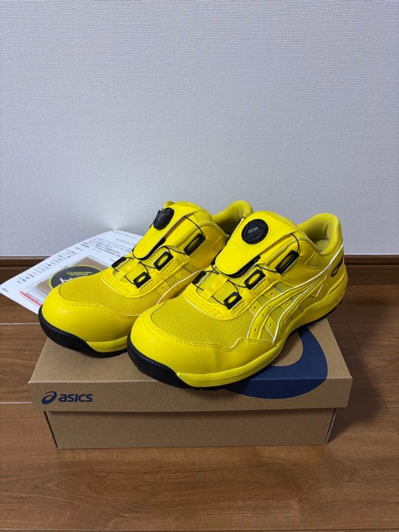 asics CP イエロー安全靴 ダイヤル式 限定カラー アシックス(asics) 安全靴 ウィンジョブ CP216 1273A076