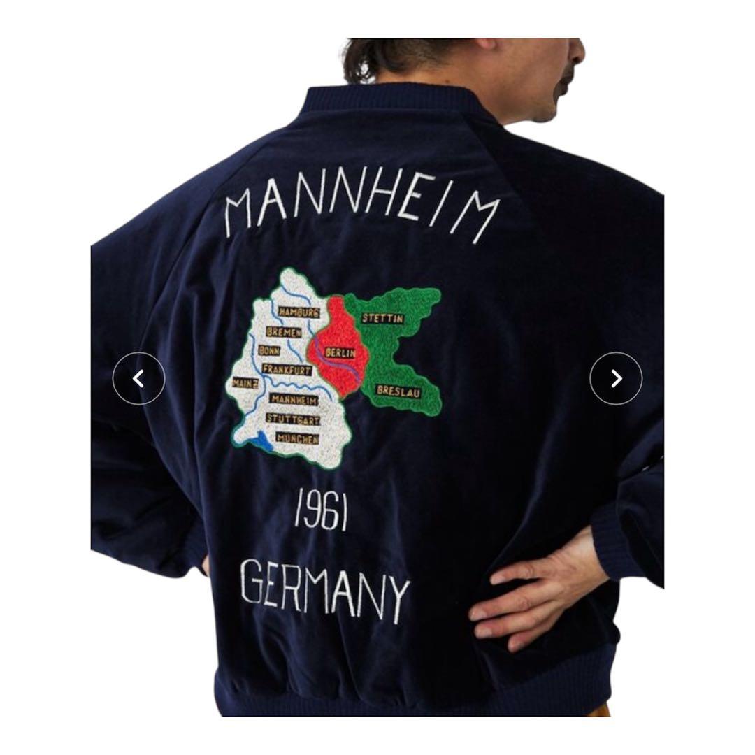 【美品】TOWNCRAFT×relume 別珍 スカジャン スーベニアジャケット Souvenir Jacket スーベニア ジャケット スカジャン ブラック別珍