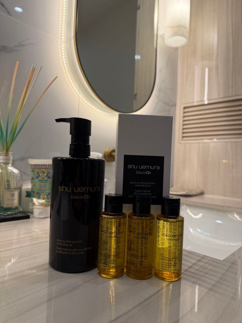 shu uemura ブラックオイル 450ml + ボタニック50ml×3 会員限定販売・正規販売店】ボタニック クレンジング オイル 450mL