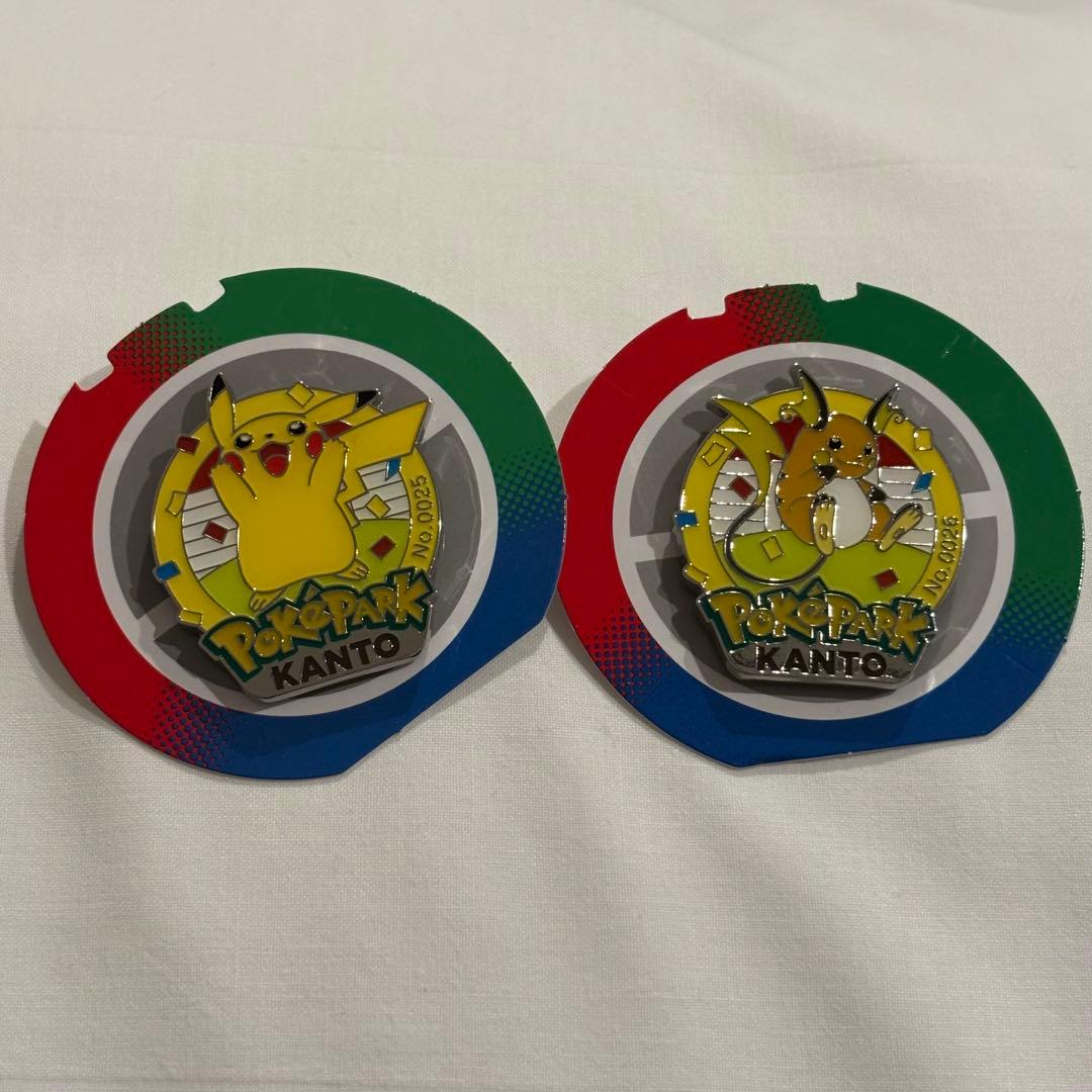 ピカチュウ　ライチュウ　ポケパークカントー　ピンズ　進化ライン ポケモンカード ピカチュウ ライチュウ 進化ライン - メルカリ