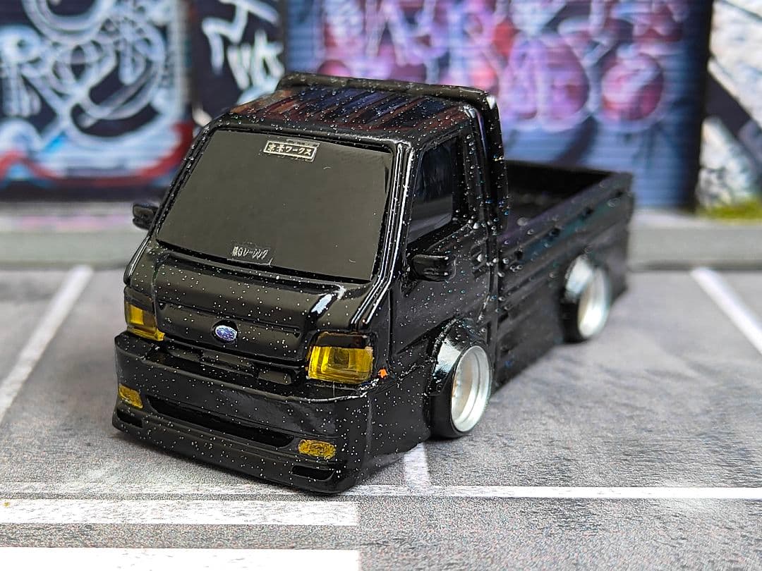 トミカ改造 スバル サンバー フルエアロ プレミアム☆深リム ☆ホットウィール