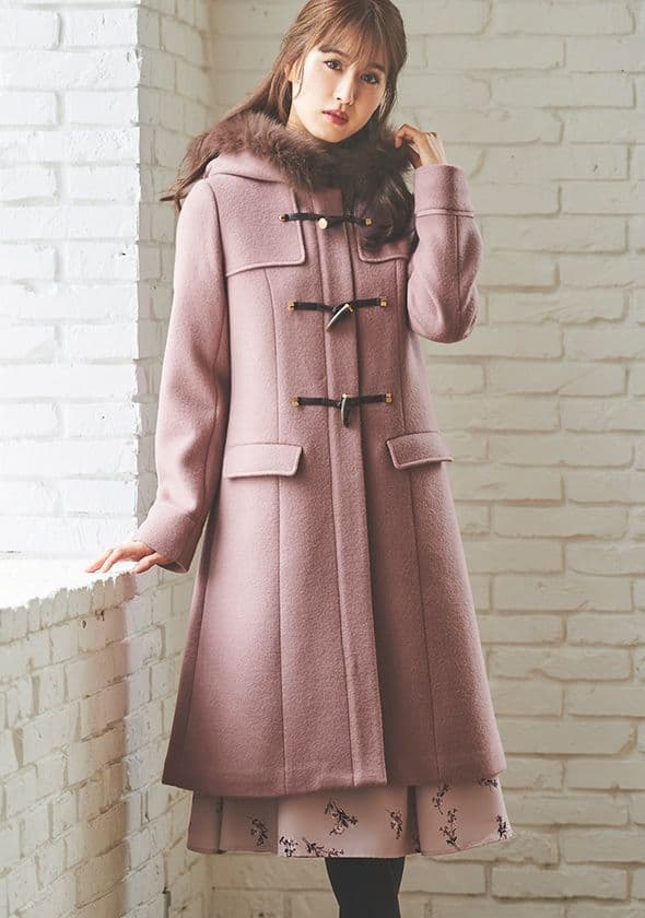 新品レッセパッセ / ダッフルコート ピンク LAISSE PASSE（レッセパッセ） ダッフルコート 36 グレー レディース