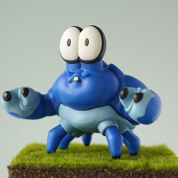 MONKEY CRAB Crabby Crab / Blue カニ　ソフビ