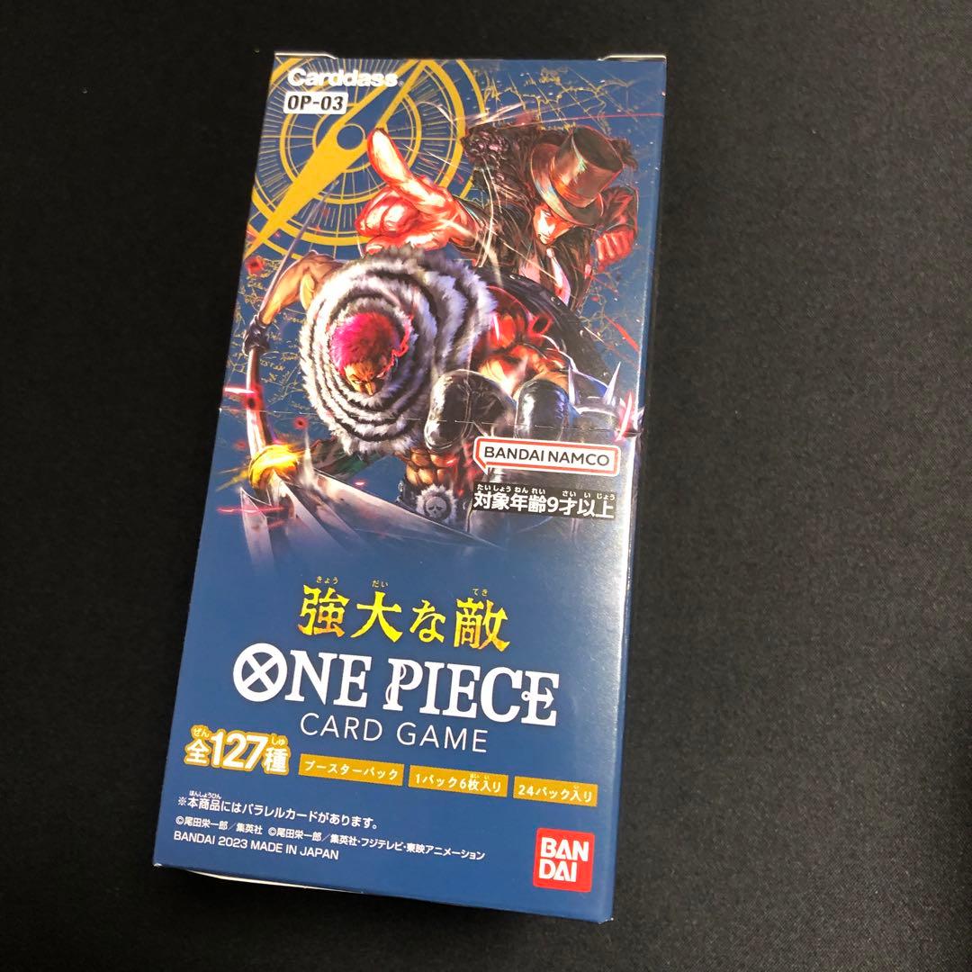 【ワンピースカード】強大な敵　新品未開封　BOX テープ付き！ Yahoo!オークション -「ワンピースカード 強大な敵 box」の落札相場