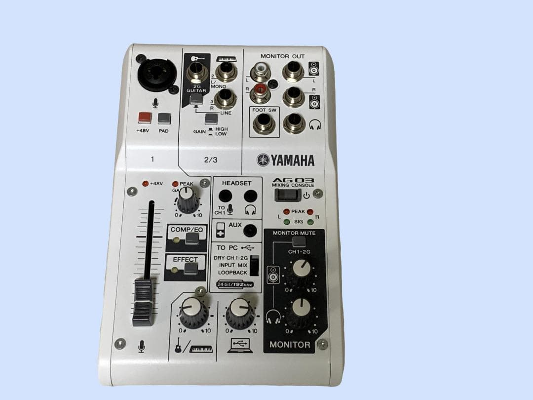 M9170 YAMAHA ヤマハ オーディオインターフェイス AG03 YAMAHA AG03をレビュー。実況・配信に便利なミキサー型オーディオ