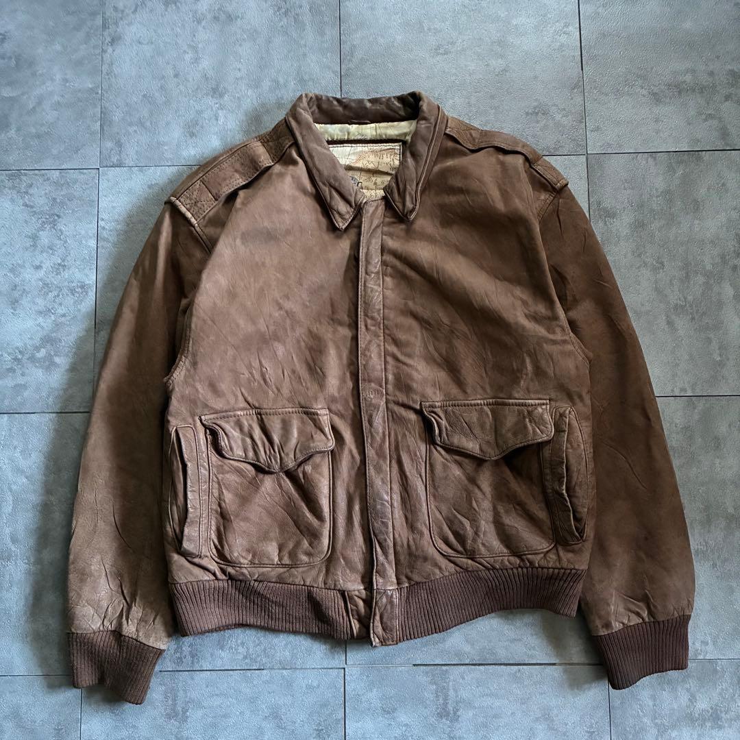 old design leather flight jacket GIII 単丈 90s~ Coogi fake leather flight jacket | Muri vintage