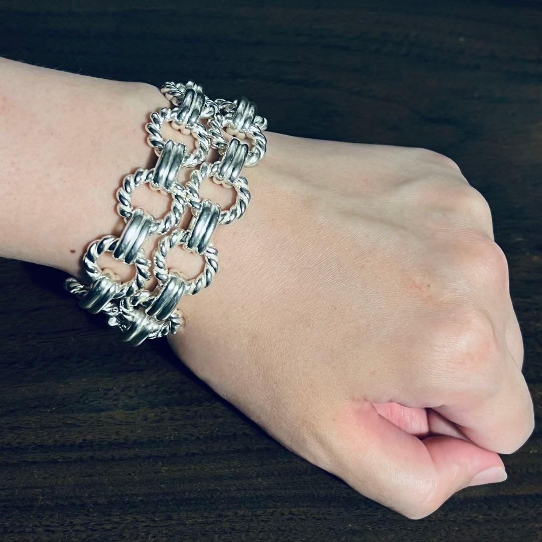 VINTAGE TIFFANYティファニー ツイスト サークル 2重ブレスレット
