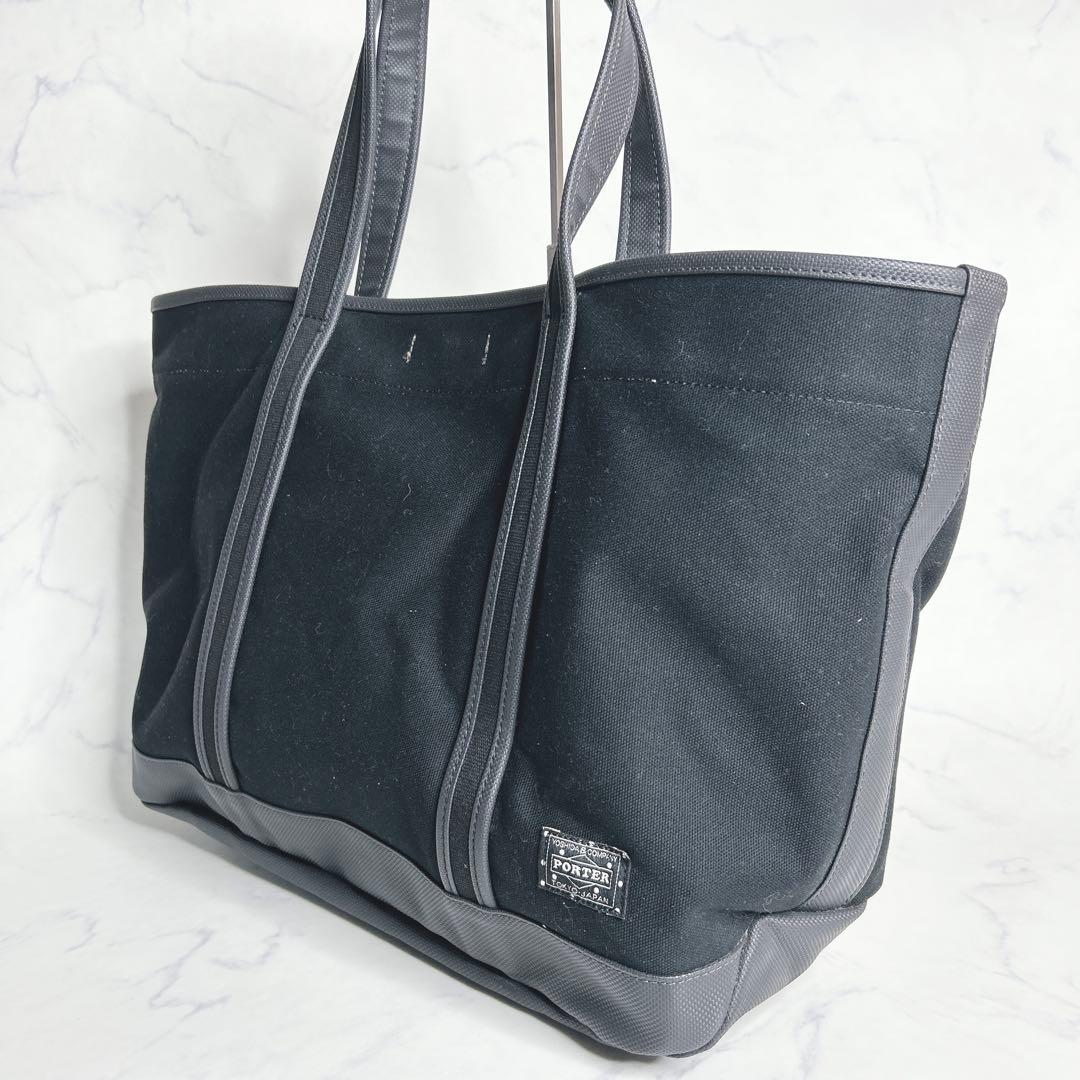 ✨️美品✨️PORTER ボーイフレンド トートバッグ L キャンバス ブラック PORTER ポーター ボーイフレンドトート トートバッグ(M) 739-18514
