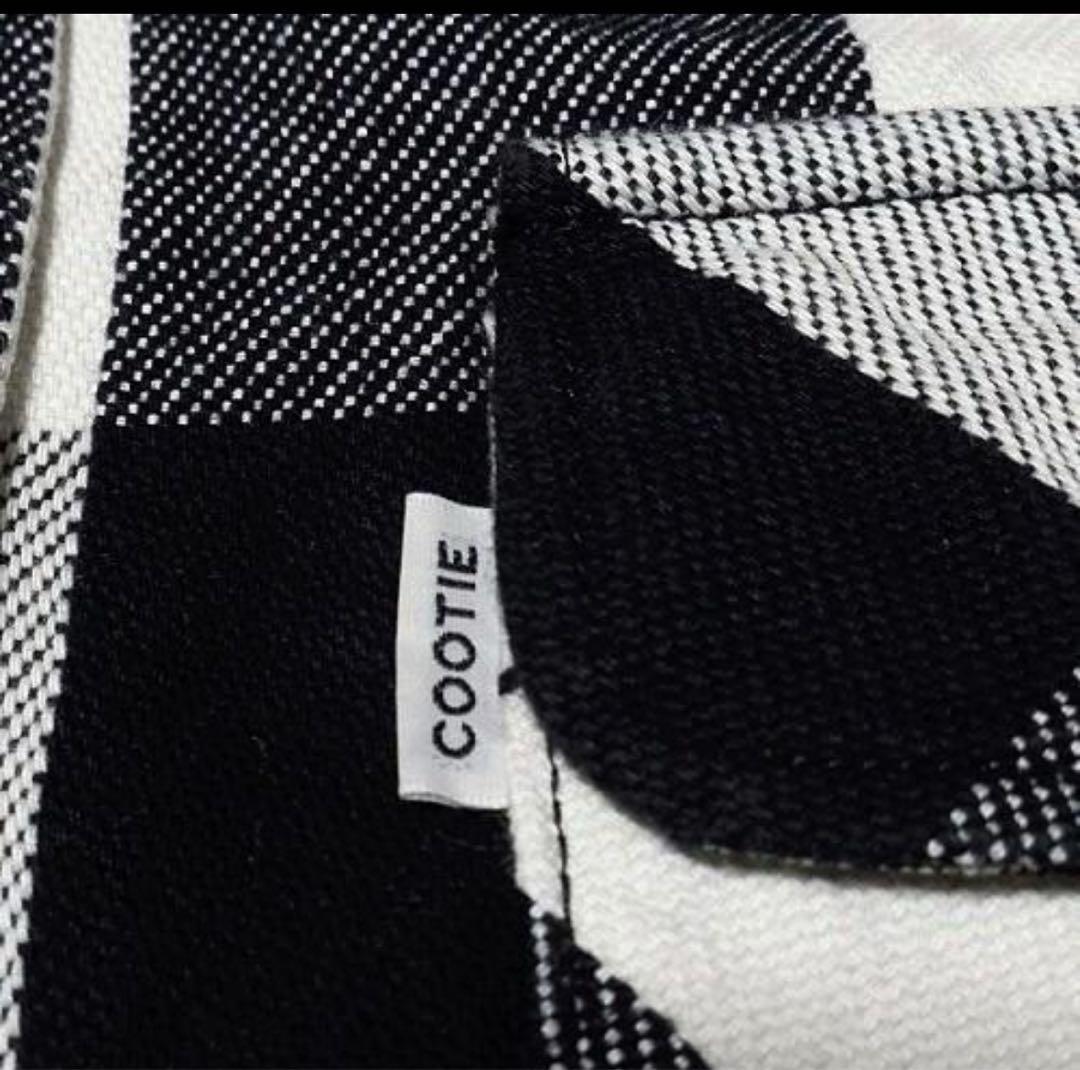 COOTIE バッファローチェックシャツ ブラック×アイボリーXL ワイド KJ