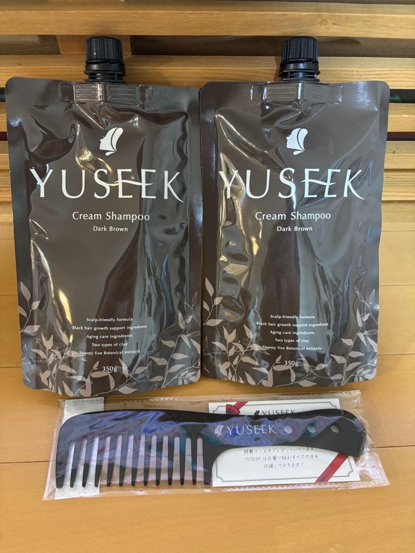 YUSEEK クリームシャンプー　ダークブラウン 2パック 専用コーム付き FRET ONLINE STORE