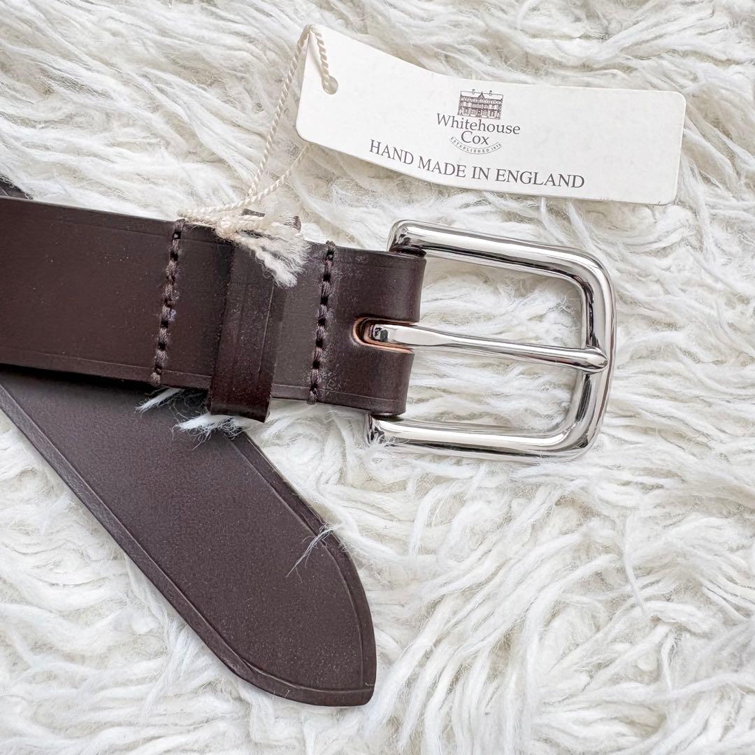 未使用タグ付き　Whitehouse Cox Bridel Leather 茶色