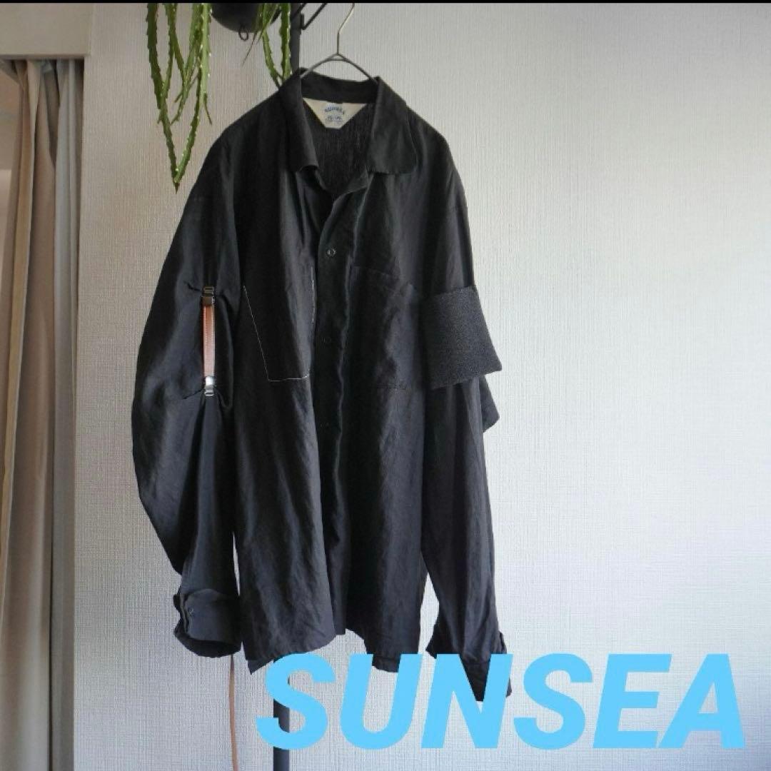SUNSEA 19AW GIGOLO SHIRT 19A14 サイズ3 SUNSEA(サンシー) 19AW BLUE BEGE GIGOLO SHIRT ブルー ベージュ