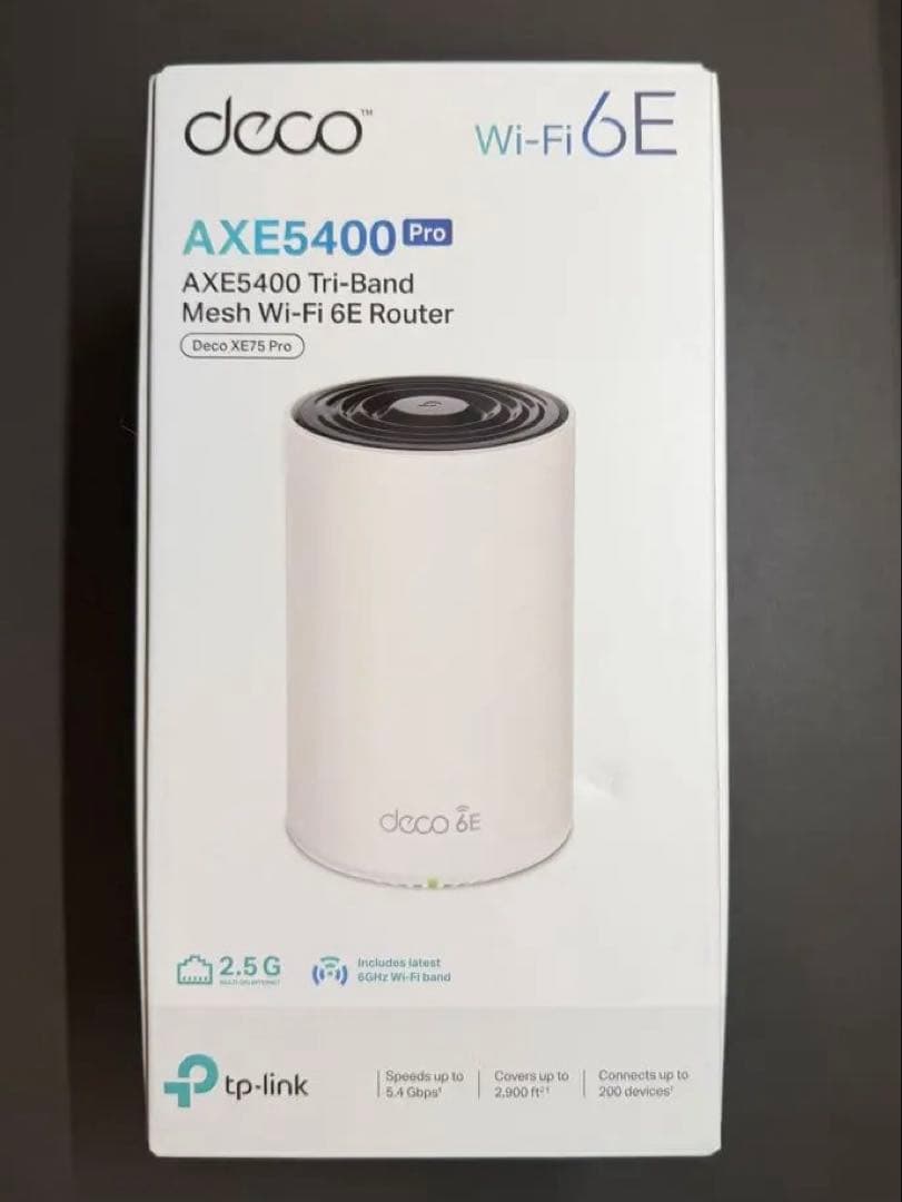TP-Link Deco XE75A Pro 無線LANルーター 1台 ed805fa46ca6d1f7c0a6751cd2b7b1