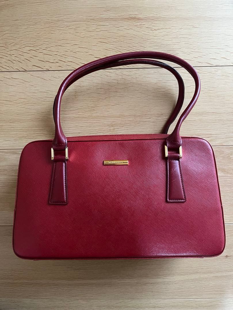 未使用品 BURBERRY サフィアーノ ハンドバッグ 中古・古着通販】BURBERRY (バーバリー) サフィアーノセレモニーバッグ