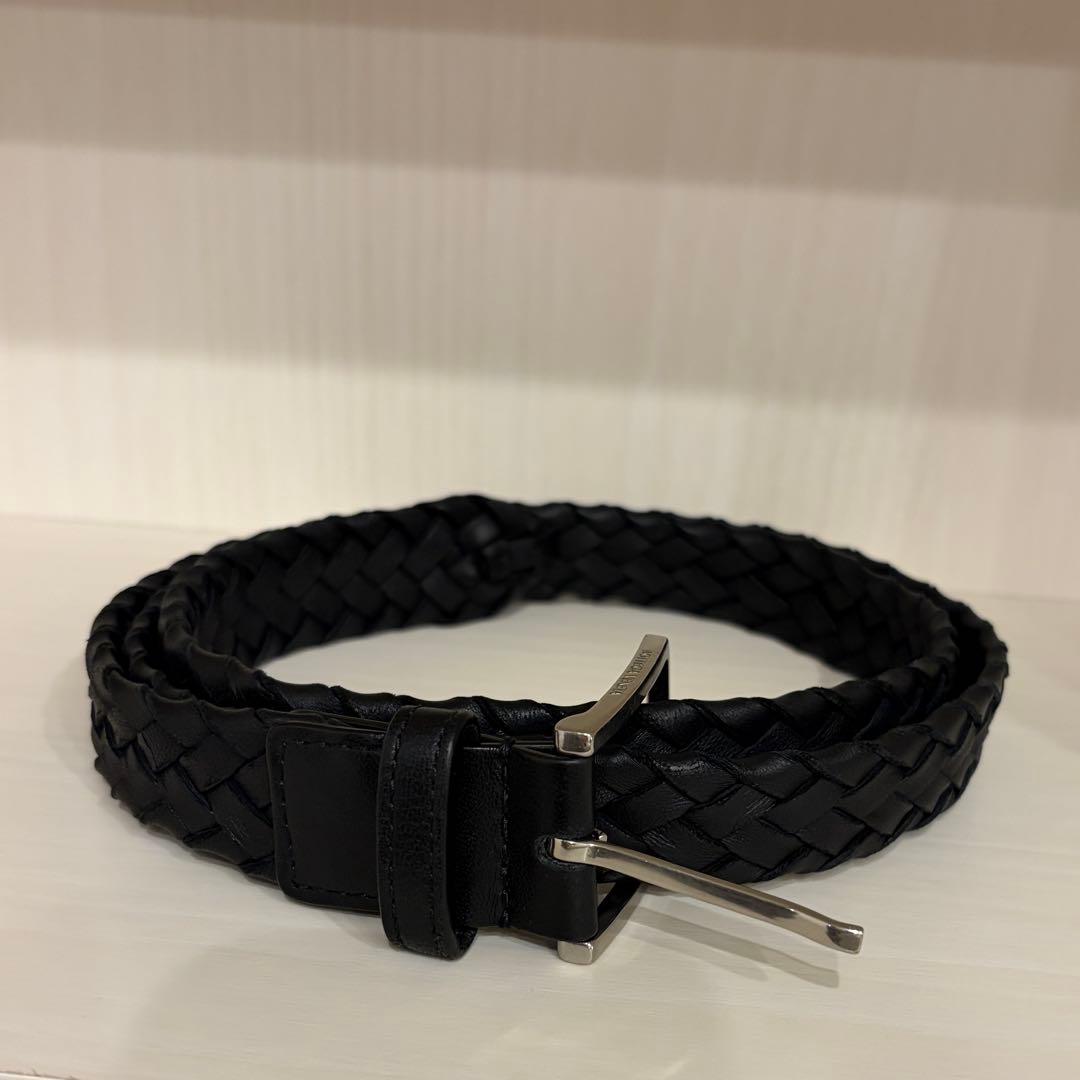 BOTTEGA VENETA編み込みレザーベルト BOTTEGA VENETA（ボッテガ・ヴェネタ） ベルト メンズ イントレ