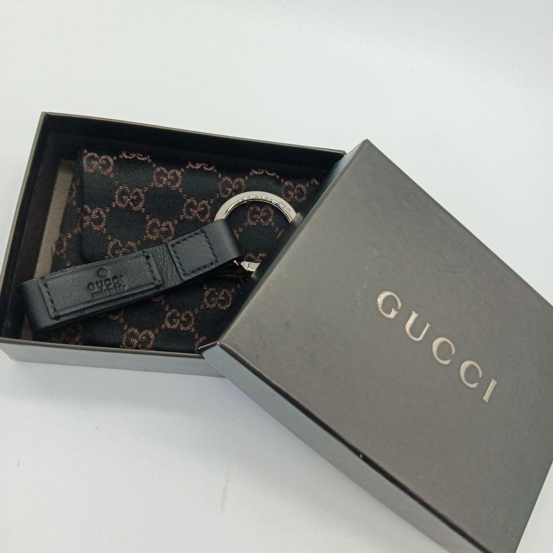 1-1645【未使用品】グッチ キーリング ブラック 中古・古着通販】GUCCI (グッチ) キーリング ブラック｜ブランド・古着