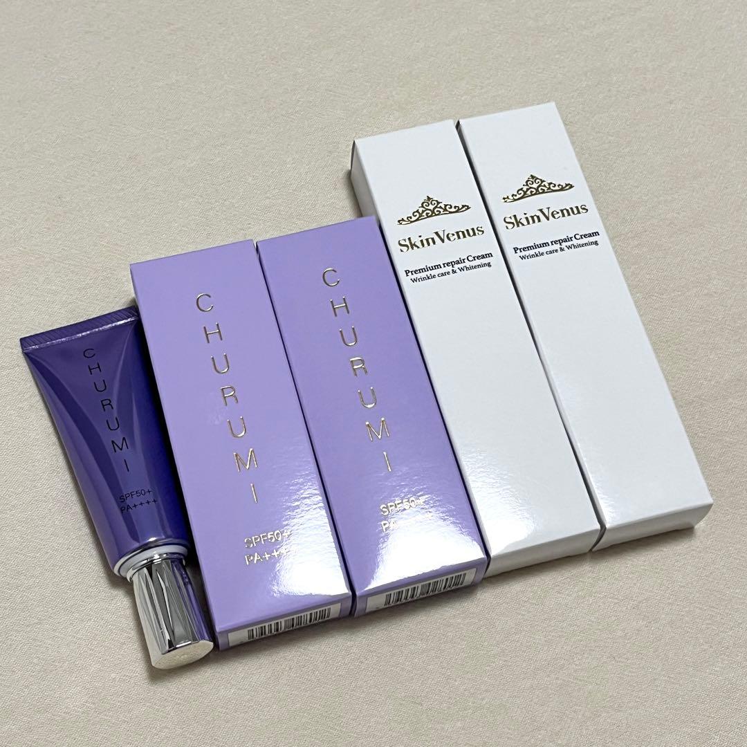 CHURUMI 薬用ファンデーション3本＋ホワイトクリーム2本 Amazon | CHURUMI チュルミ 薬用ファンデーション 26g & スキン