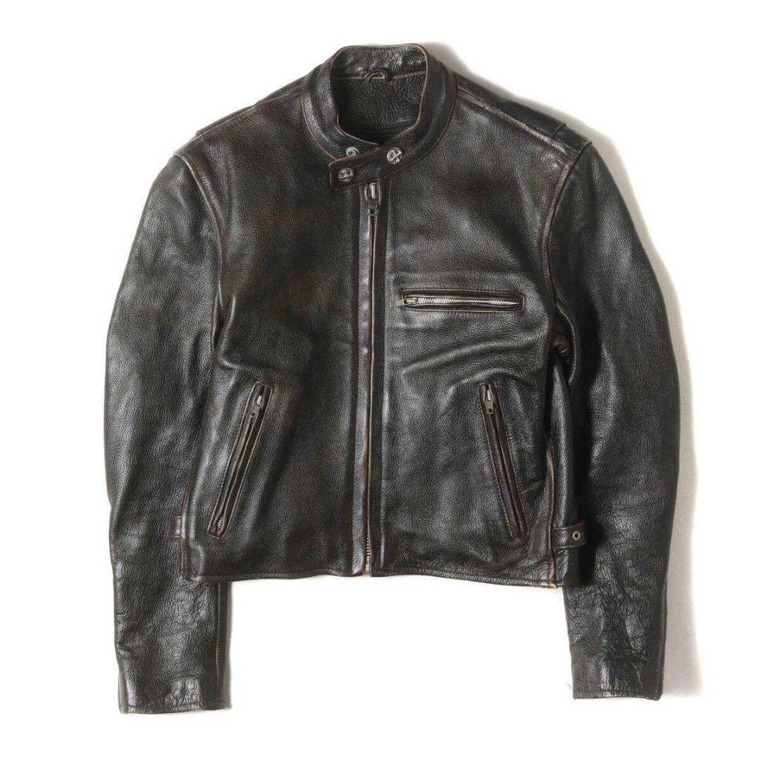 Bikers ヴィンテージ 90s アイアンクロス レザー シングル ライダース