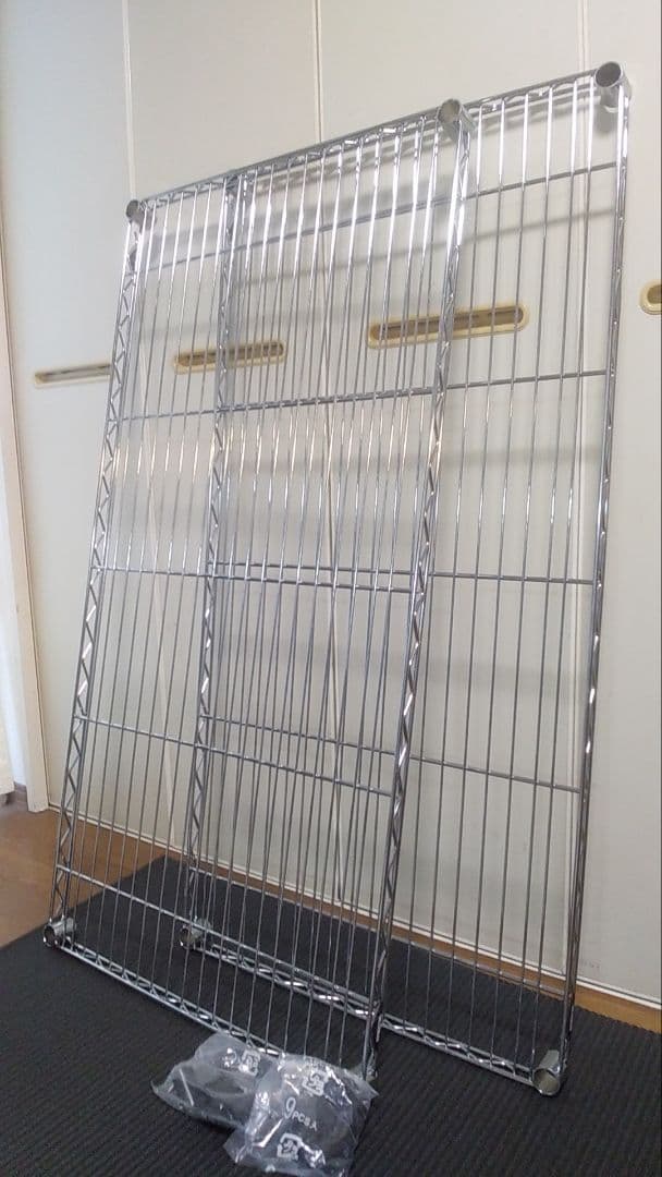 エレクター　送料込み　120✖60棚板2枚＋未使用スリーブ　スチールラック エレクターシェルフ - （作業・収納機器｜エレクターシェルフ）